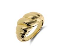 Lucardi - Damen - Ring - 925 Silber - Gelbgold legiert - 18.50/58 mm - Nickelfrei