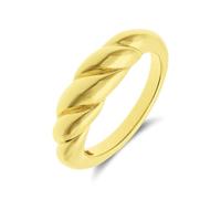 Lucardi - Damen - Ring - 925 Silber - Gelbgold legiert - 18/57 mm - Nickelfrei