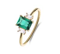 Lucardi - Damen - Ring - 925 Silber - Gelbgold legiert - 18/57 mm - Nickelfrei