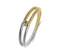 Lucardi - Damen - Ring - 925 Silber - Silber und Gelbgold legiert - 16/50 mm - Nickelfrei