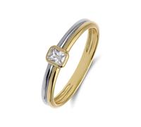 Lucardi - Damen - Ring - 925 Silber - Silber und Gelbgold legiert - 16/50 mm - Nickelfrei