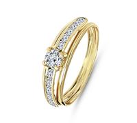 Lucardi Ringe 9 carat 375 Gold - 55mm Damen