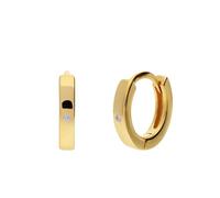 Lucardi Ohrringe 925 Silber - Gelbgold legiert Damen