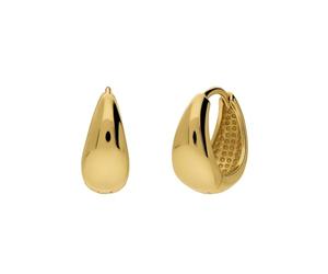 Lucardi - Damen Silberne, vergoldete Ohrringe für Damen - Ohrringe - 925 Silber - Gelbgold legiert - Nickelfrei