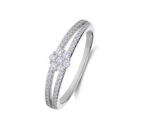 Lucardi - Damen Silberner Ring mit Beschichtung - Ring - 925 Silber - Silberfarbig - 15.50/49 mm - Nickelfrei