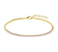 Lucardi Armband 925 Silber - Gelbgold legiert Damen