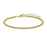 Lucardi - Damen Silbernes goldplattiertes Armband - Armband - 925 Silber - Gelbgold legiert - 19 cm - Nickelfrei