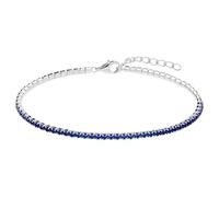 Lucardi - Damen Silbernes Tennisarmband mit Zirkonia für Damen - Armband - 925 Silber - Silberfarbig - 19 cm - Nickelfrei