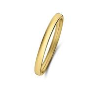 Lucardi - Damen Vergoldeter Ring aus Edelstahl, 2 mm - Ring - Stahl - Gelbgold legiert - 17/53 mm - Nickelfrei