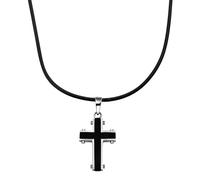 Lucardi Halskette Stahl 50cm -silbern Damen