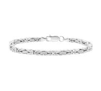 Lucardi - Herren Armband mit Plattierung - Schmuck - Geschenk Silber