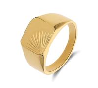 Lucardi - Herren Plattierter Ring - Schmuck - Geschenk Gold