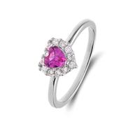 Lucardi - Kinder Silberner Kinder-Ring mit Zirkonia - Ring - 925 Silber - Silberfarbig - 15/47 mm - Nickelfrei