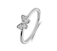 Lucardi - Kinder Silberner Ring mit Schmetterling - Ring - 925 Silber - Silberfarbig - 15/47 mm - Nickelfrei
