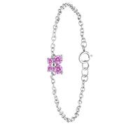 Lucardi - Kinder Silbernes Kinderarmband Schmetterling Zirkonia - Armband - 925 Silber - Silberfarbig - 15 cm - Nickelfrei