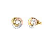 Lucardi Ohrringe 585 Gold - Dreifarbig Damen