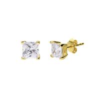 Lucardi Ohrringe 925 Silber - Gelbgold legiert Damen