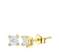 Lucardi Ohrringe 925 Silber - Gelbgold legiert Damen
