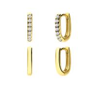 Lucardi Ohrringe 925 Silber Gold Damen