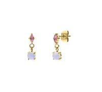 Lucardi Ohrringe Stahl - Gelbgold legiert Damen