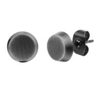 Lucardi Ohrringe Stahl - schwarz Damen