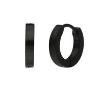 Lucardi Ohrringe Stahl - schwarz Damen