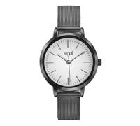 Lucardi Regal - Armbanduhr - Damen Uhr - Regen und Spritzfest - Analog - Mit Mesh Band - Schwarz