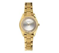 Lucardi Regal - Armbanduhr - Damen Uhr - Regen und Spritzfest - Analog - Mit Stahlband - Gold