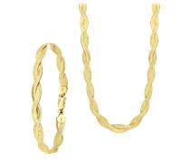 Lucardi Set 925 Silber Gold - 42.0 Damen