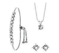 Lucardi Set 925 Silber - Weiß 42.0mm Damen