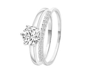 Lucardi Silberring Silber - 52mm Damen