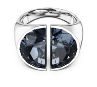Lucent Cocktailring, Grau, Rhodiniert 60