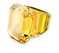 Lucent Cocktailring, Oktagon-Schliff, Gelb 55