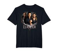 Lucifer Angel Devil Detective T-Shirt, Herren Große Größen, Schwarz, 5X Tall