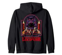 Lucipurr Cat Conjuring Sarcastic Retro Funny Adult Humor Kapuzenjacke