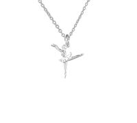 Luck Trader Halskette mit Ballerina-Anhänger aus Sterlingsilber