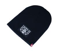 Lucky 13 Beanie Skull Stars Patch Black