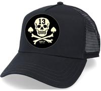 Lucky 13 Cap Pirate Skull - Trucker Hat Black
