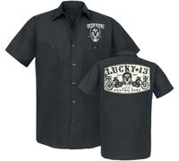 Lucky 13 Dual Chopper Kurzarmhemd schwarz in S
