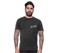 Lucky 13 T-Shirt Skull Built Tee Washed Black-3XL