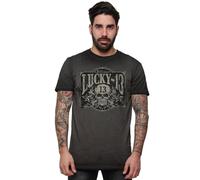 Lucky 13 Tombstone Tee - Vintage Black Männer T-Shirt schwarz meliert XXL