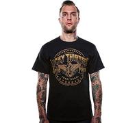 Lucky 13 [Traditional Speed] White Yellow Black Red Mens Women T Shirt 100% Cotton Rockabilly Tattoo Ink Flying Wheel Biker T-Shirts & Hemden(X-Large)