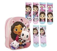 Lucky Boxer Gabby's Dollhouse 3D Kinderrucksack, 3er-Pack, Gabby's Dollhouse, Größe 23-26