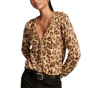 Lucky Brand Damen Cardi mit Gepardenmuster, Leoparden-Print, Mittel