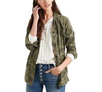 Lucky Brand Damen Lange Ärmel, Knopfleiste und Zwei Taschen Jacke, Grün Multi, Medium