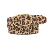 Lucky Brand Damen Leather Bold Fashion Statement Belts Gürtel, Haircalf-Leopard, S