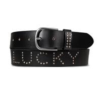 Lucky Brand Damen-Ledergürtel mit Nieten, stilvoll, klassisch, modern, Jeans, Hose, Rock, Kleid, Lucky Nieten, Schwarz, S