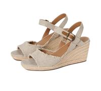 Lucky Brand Damen Mindra Wedge Espadrilles, Natürlicher Plat, 41.5 EU