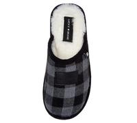 Lucky Brand Hausschuhe für Jungen, kariert, gemütlicher Komfort mit stilvollem Karomuster für Jungen, GRAU, 11-12 Little Kid
