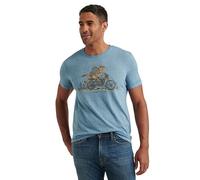 Lucky Brand Herren Short Sleeve Crew Neck Coyote Rider Tee T-Shirt, Taubengrau, L